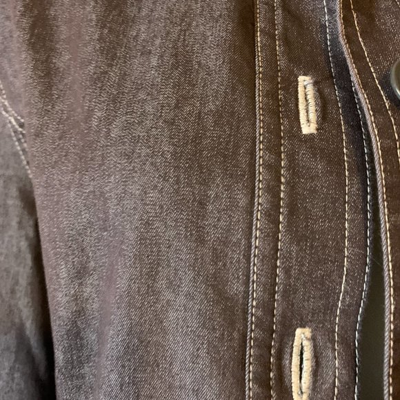 Lindor Petite Size 14 Jacket, dark denim,  long sleeves, buttons and collar - Picture 2 of 12